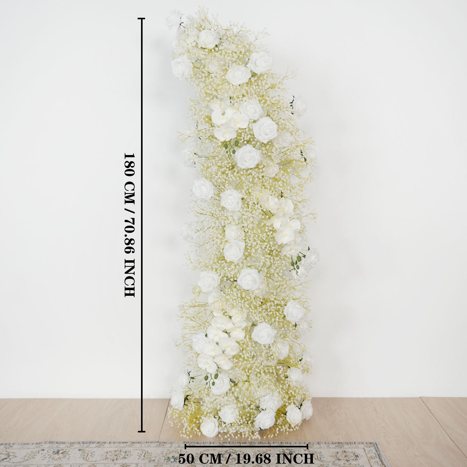 White Flower Row Decor Wedding Backdrop Horn Arch